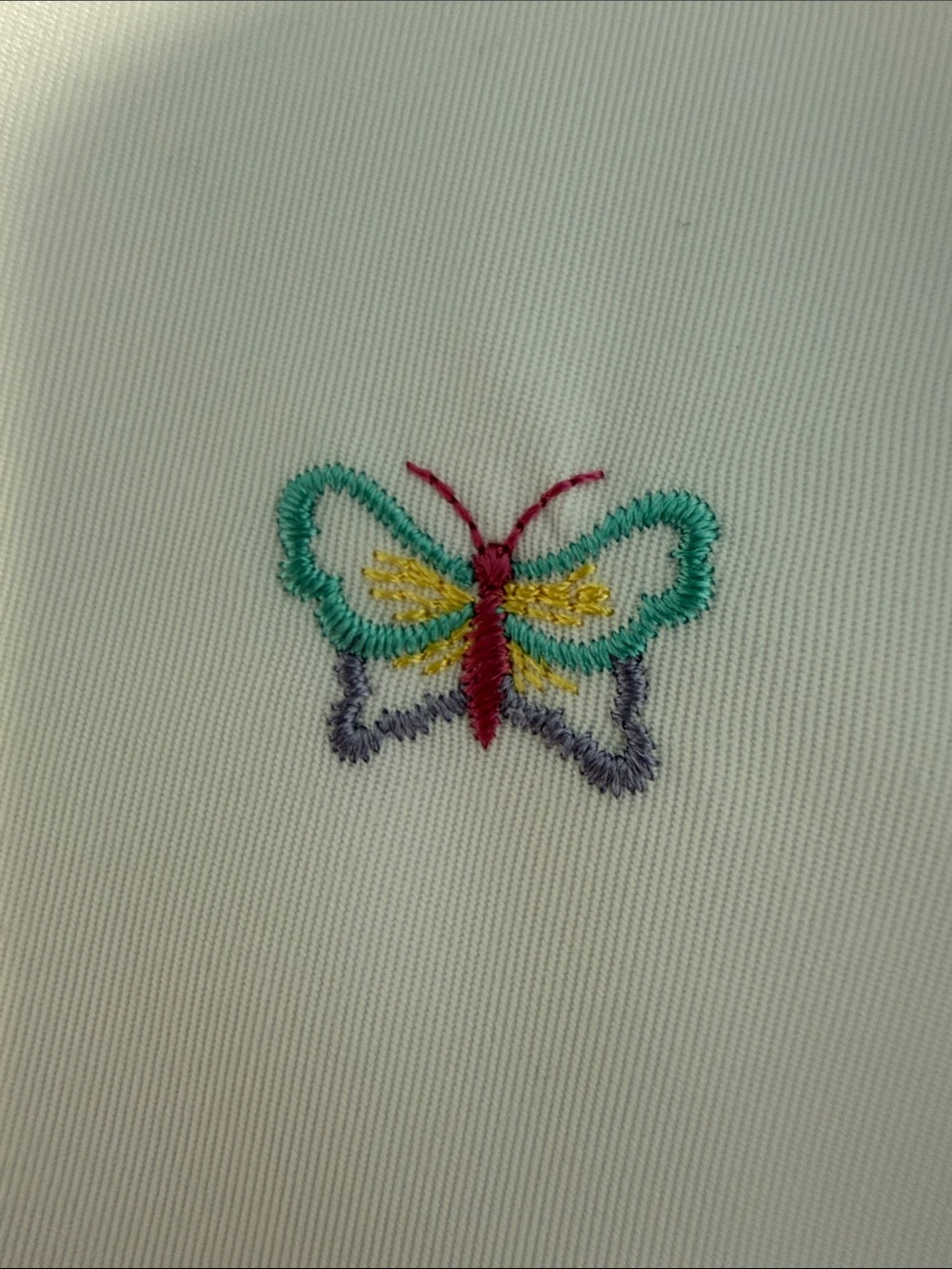 Alfred Dunner White Crop Pants with  Colorful Butterfly Embroidery SZ14 - Picture 14 of 14